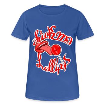 lécher ma sucette Lécher ma sucette - T-shirt respirant Femme - bleu royal - Devant - AI Model Female 172 light (172cm)