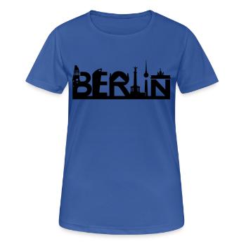 Berlin skyline with sights - Women's Breathable T-Shirt - royal blue - Front - AI Model Female 172 light (172cm)