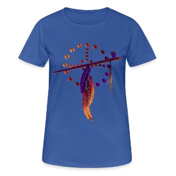 MEDICINE WHEEL / medicine wheel - Women's Breathable T-Shirt - royal blue - Front - AI Model Female 172 light (172cm)