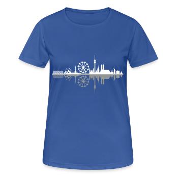 Skyline - München Riesenrad - Frauen T-Shirt atmungsaktiv - Royalblau - Vorne - AI Model Female 172 light (172cm)