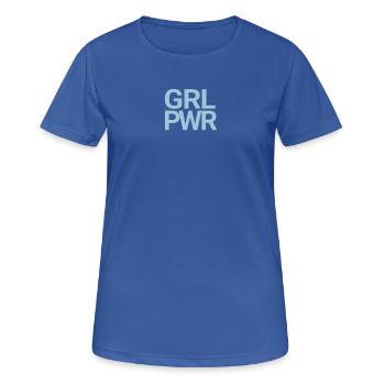 girl power (Farbe änderbar) - Frauen T-Shirt atmungsaktiv - Royalblau - Vorne - AI Model Female 172 light (172cm)