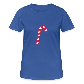 Zuckerstange Weihnachten - Frauen T-Shirt atmungsaktiv - Royalblau - Vorne - AI Model Female 172 light (172cm)