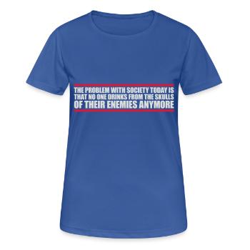boissons de crânes ennemis - T-shirt respirant Femme - bleu royal - Devant - AI Model Female 172 light (172cm)