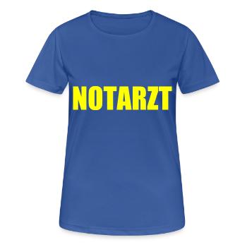 Notarzt - Frauen T-Shirt atmungsaktiv - Royalblau - Vorne - AI Model Female 172 light (172cm)