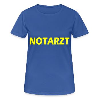 Médecin urgentiste - T-shirt respirant Femme - bleu royal - Devant - AI Model Female 172 light (172cm)