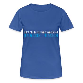 Je suis peut-être vieux - T-shirt respirant Femme - bleu royal - Devant - AI Model Female 172 light (172cm)