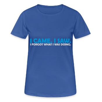 Je suis venu voir oublier - T-shirt respirant Femme - bleu royal - Devant - AI Model Female 172 light (172cm)