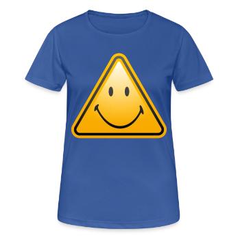 Smiley Shield - T-shirt respirant Femme - bleu royal - Devant - AI Model Female 172 light (172cm)