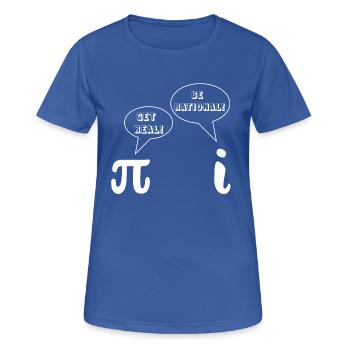 pi nerd streber geek t shirt lustig mathe - Frauen T-Shirt atmungsaktiv - Royalblau - Vorne - AI Model Female 172 light (172cm)