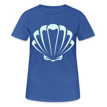 muschel - Frauen T-Shirt atmungsaktiv - Royalblau - Vorne - AI Model Female 172 light (172cm)