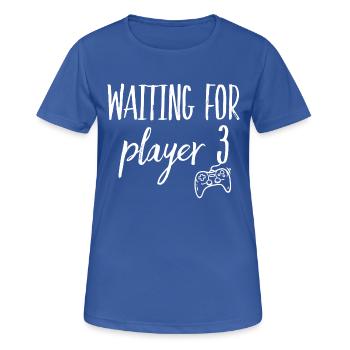 Grossesse bébé enceinte joueur 3 - T-shirt respirant Femme - bleu royal - Devant - AI Model Female 172 light (172cm)