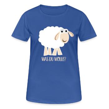 Was Du wolle - Frauen T-Shirt atmungsaktiv - Royalblau - Vorne - AI Model Female 172 light (172cm)