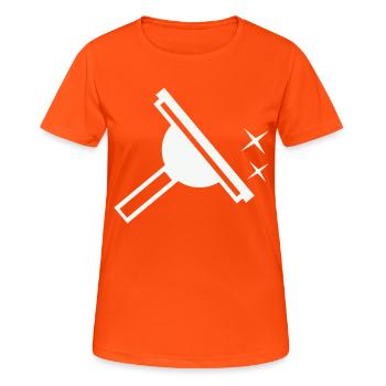 Window Cleaner - Women's Breathable T-Shirt - neon orange - Front - AI Model Female 172 dark (172cm)