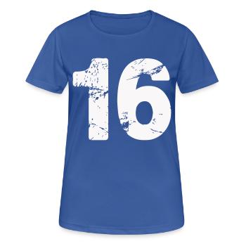 16 - T-shirt respirant Femme - bleu royal - Devant - AI Model Female 172 light (172cm)