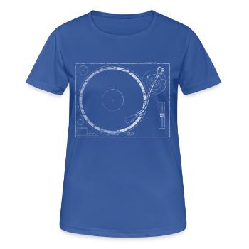 Technics DJ Turntable White - Frauen T-Shirt atmungsaktiv - Royalblau - Vorne - AI Model Female 172 light (172cm)