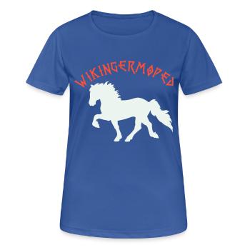 Wikingermoped Islandpferd - Frauen T-Shirt atmungsaktiv - Royalblau - Vorne - AI Model Female 172 light (172cm)