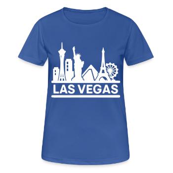 las vegas - Frauen T-Shirt atmungsaktiv - Royalblau - Vorne - AI Model Female 172 light (172cm)