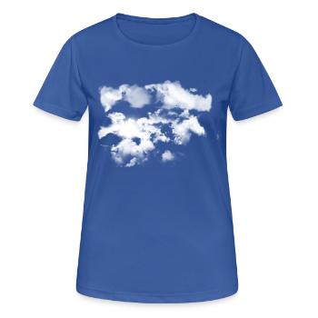Wolken - Frauen T-Shirt atmungsaktiv - Royalblau - Vorne - AI Model Female 172 light (172cm)
