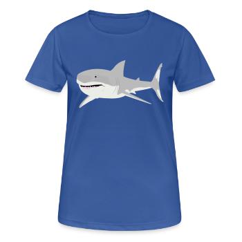 hai - Frauen T-Shirt atmungsaktiv - Royalblau - Vorne - AI Model Female 172 light (172cm)