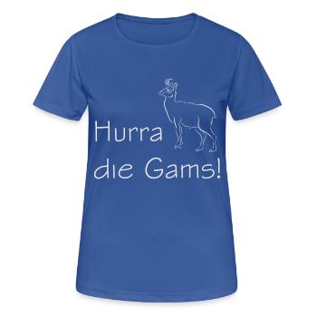 Hurra - Frauen T-Shirt atmungsaktiv - Royalblau - Vorne - AI Model Female 172 light (172cm)