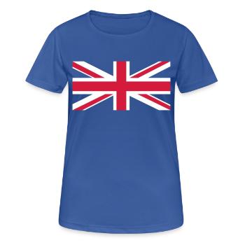 Union Jack Great Britain - Women's Breathable T-Shirt - royal blue - Front - AI Model Female 172 light (172cm)
