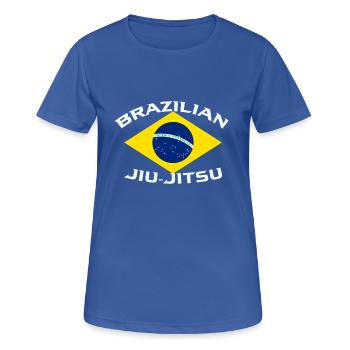 Brazilian Jiu-Jitsu - Frauen T-Shirt atmungsaktiv - Royalblau - Vorne - AI Model Female 172 light (172cm)