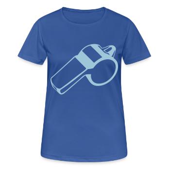 referee whistle 1 - Women's Breathable T-Shirt - royal blue - Front - AI Model Female 172 light (172cm)