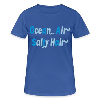 Ocean Air Salty Hair - Frauen T-Shirt atmungsaktiv - Royalblau - Vorne - AI Model Female 172 light (172cm)