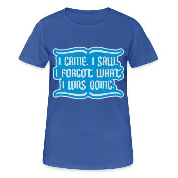 Je suis venu voir oublier - T-shirt respirant Femme - bleu royal - Devant - AI Model Female 172 light (172cm)