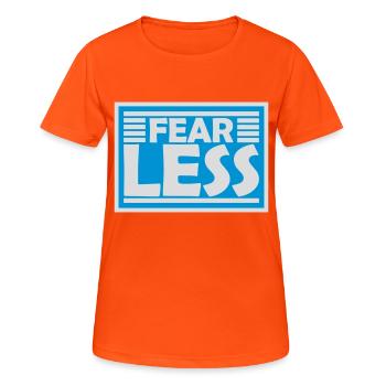 fearless Text Quote Design - Women's Breathable T-Shirt - neon orange - Front - AI Model Female 172 dark (172cm)