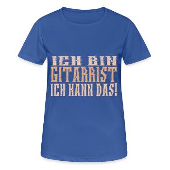 Ich bin Gitarrist - Frauen T-Shirt atmungsaktiv - Royalblau - Vorne - AI Model Female 172 light (172cm)