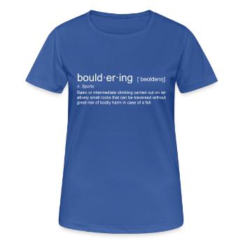 bouldering - T-shirt respirant Femme - bleu royal - Devant - AI Model Female 172 light (172cm)