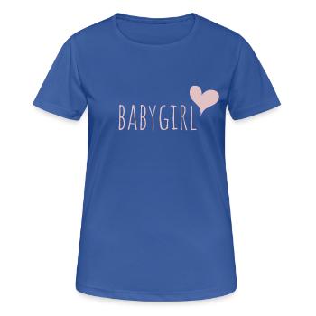 babygirl - Frauen T-Shirt atmungsaktiv - Royalblau - Vorne - AI Model Female 172 light (172cm)