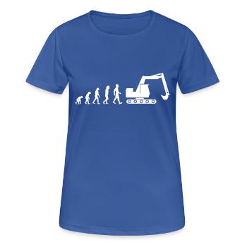 Digger Driver Evolution Job Job Shirt Cadeau - T-shirt respirant Femme - bleu royal - Devant - AI Model Female 172 light (172cm)