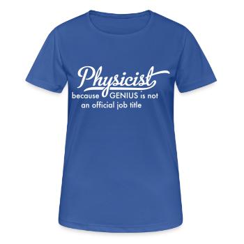 Physicist - Women's Breathable T-Shirt - royal blue - Front - AI Model Female 172 light (172cm)