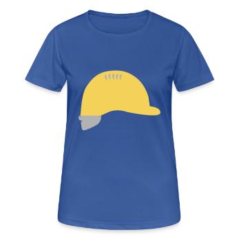 Bauarbeiterhelm - Frauen T-Shirt atmungsaktiv - Royalblau - Vorne - AI Model Female 172 light (172cm)