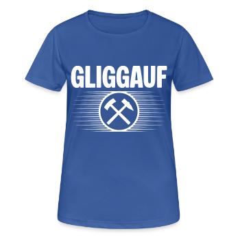 Glueck auf Mundart - Frauen T-Shirt atmungsaktiv - Royalblau - Vorne - AI Model Female 172 light (172cm)
