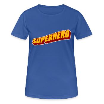 superhero - Frauen T-Shirt atmungsaktiv - Royalblau - Vorne - AI Model Female 172 light (172cm)