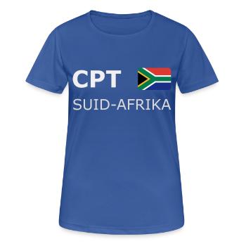 CPT SUID-AFRIKA white-lettered 400 dpi - Frauen T-Shirt atmungsaktiv - Royalblau - Vorne - AI Model Female 172 light (172cm)