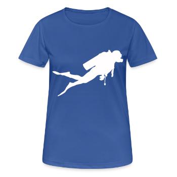 diver - Women's Breathable T-Shirt - royal blue - Front - AI Model Female 172 light (172cm)