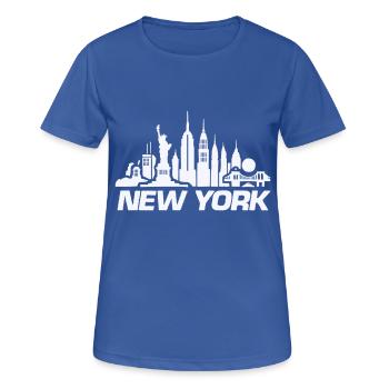 new york skyline ny - Frauen T-Shirt atmungsaktiv - Royalblau - Vorne - AI Model Female 172 light (172cm)