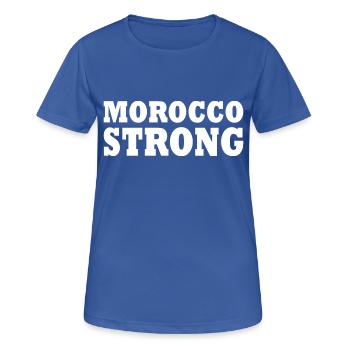 Morocco strong - T-shirt respirant Femme - bleu royal - Devant - AI Model Female 172 light (172cm)
