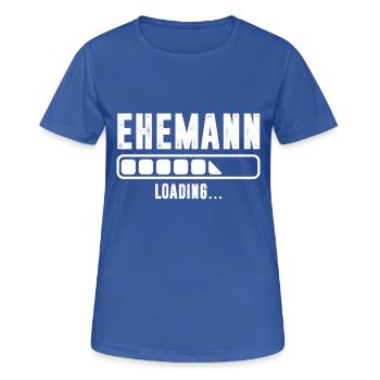 EHEMANN - Frauen T-Shirt atmungsaktiv - Royalblau - Vorne - AI Model Female 172 light (172cm)