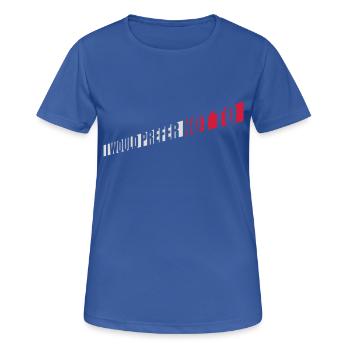 I prefer not to - Women's Breathable T-Shirt - royal blue - Front - AI Model Female 172 light (172cm)