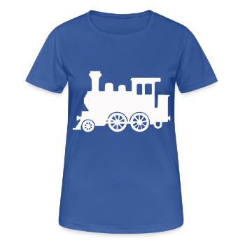 lokomotive - Frauen T-Shirt atmungsaktiv - Royalblau - Vorne - AI Model Female 172 light (172cm)
