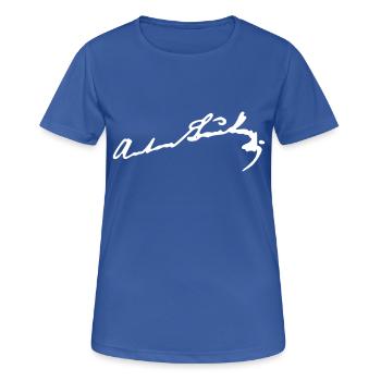 Anton Bruckner Unterschrift - Frauen T-Shirt atmungsaktiv - Royalblau - Vorne - AI Model Female 172 light (172cm)