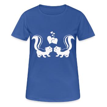 Moufettes amoureuses - T-shirt respirant Femme - bleu royal - Devant - AI Model Female 172 light (172cm)