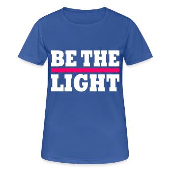 Be the light - Women's Breathable T-Shirt - royal blue - Front - AI Model Female 172 light (172cm)