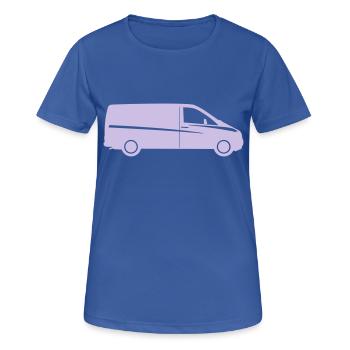 Kurier - Frauen T-Shirt atmungsaktiv - Royalblau - Vorne - AI Model Female 172 light (172cm)