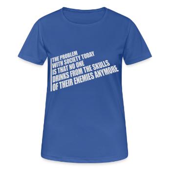 boissons de crânes ennemis - T-shirt respirant Femme - bleu royal - Devant - AI Model Female 172 light (172cm)